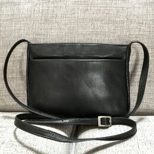 Derek Alexander Vintage Leather Multi Pocket Crossbody Bag
